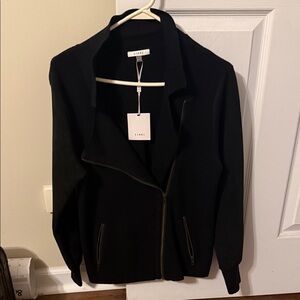 Sioni Black Zippered Women's Blazer